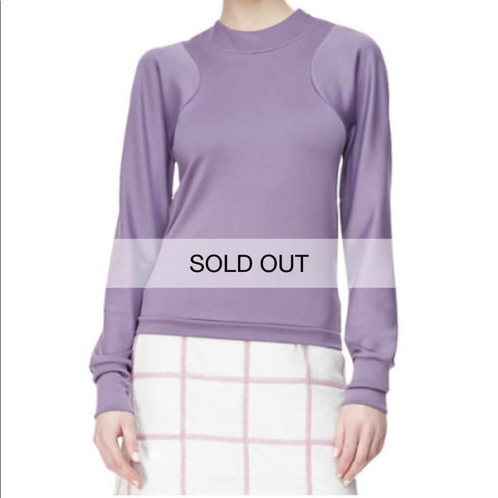 3.1 Phillip Lim Arc Line Long-Sleeve Top, Mauve